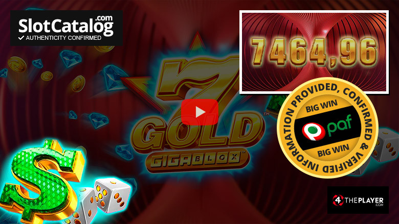 7. Золотой слот Gigablox. Большой выигрыш, апрель 2024 г.
