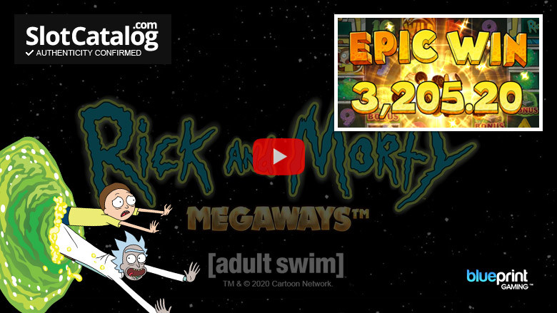 Слот Rick and Morty Megaways Big Win, февраль 2022 г.