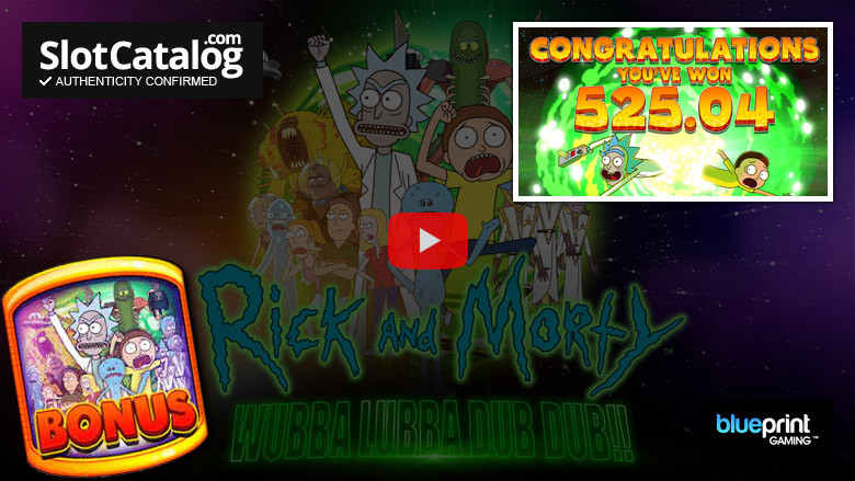 Слот Rick and Morty Wubba Lubba Dub Dub Big Win, август 2022 г.