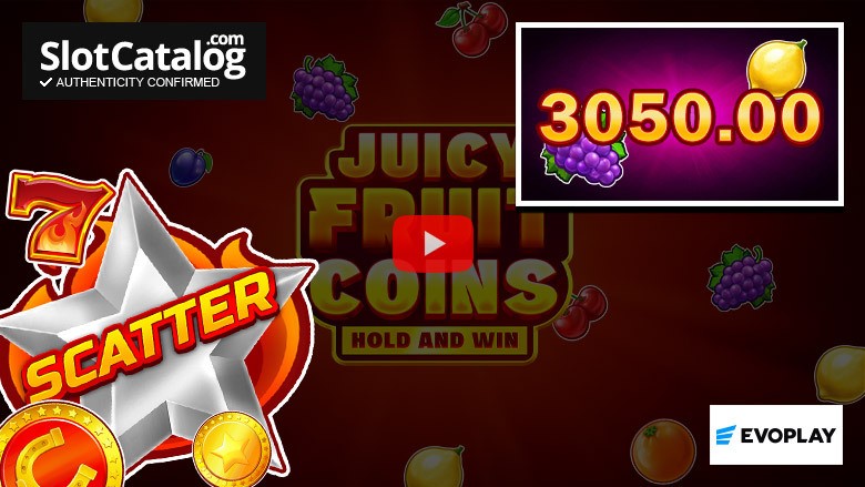 Игровой автомат Juicy Fruit Coins: крупный выигрыш, май 2026 года.