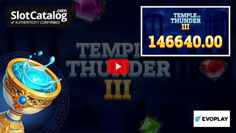 Слот Temple of Thunder 3: крупный выигрыш, май 2026 года