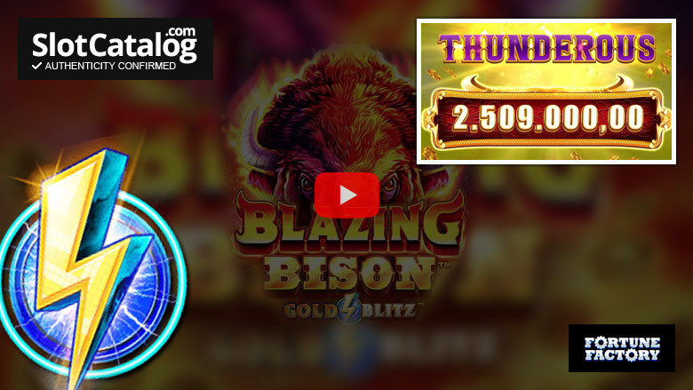 Игровой автомат Blazing Bison Gold Blitz, крупный выигрыш, июнь 2023 г.
