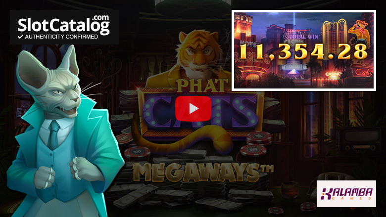 Большой выигрыш слота Phat Cats Megaways, июнь 2023 г.