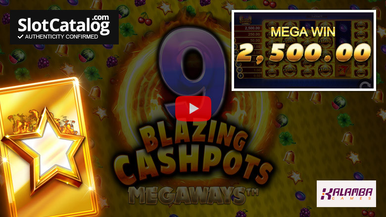Слот 9 Blazing Cashpots Megaways Big Win, февраль 2023 г.