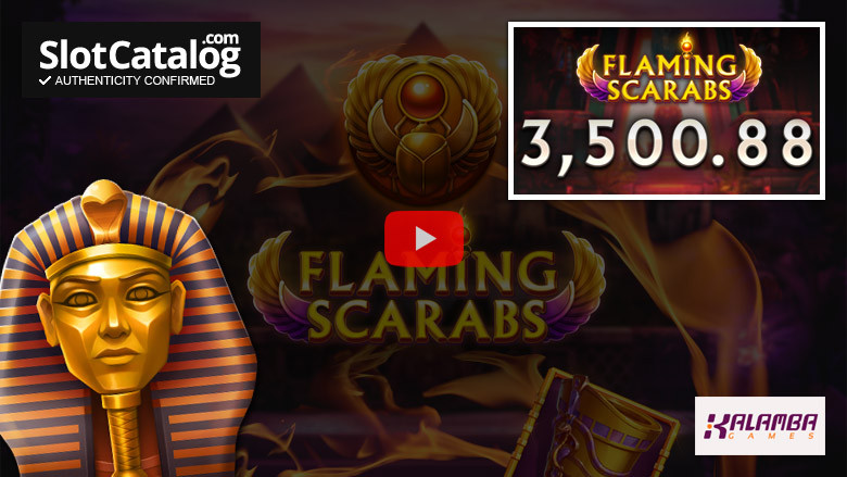 Игровой автомат Flaming Scarabs Big Win, июль 2023 г.
