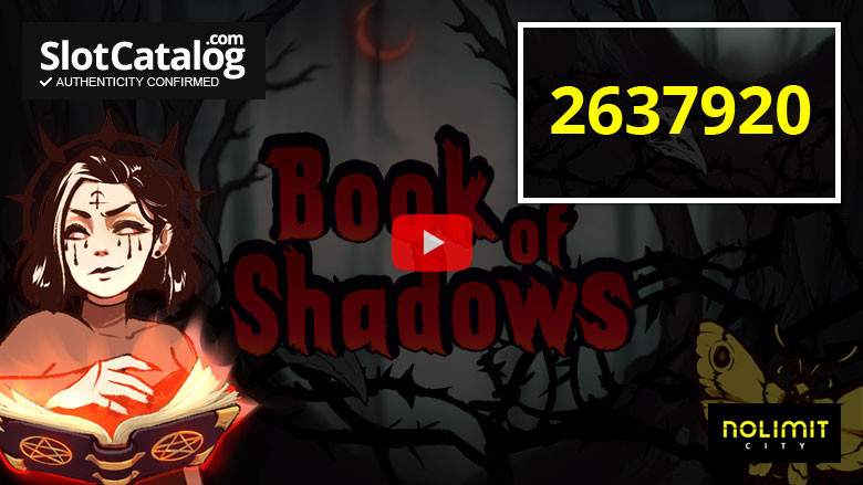 Игровой автомат Book of Shadows Big Win июль 2021 г.