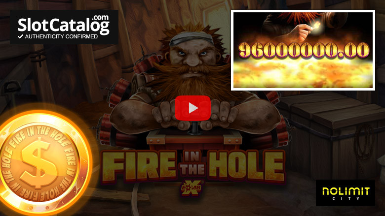 Большой выигрыш в игровом автомате Fire in the Hole, июнь 2022 г.
