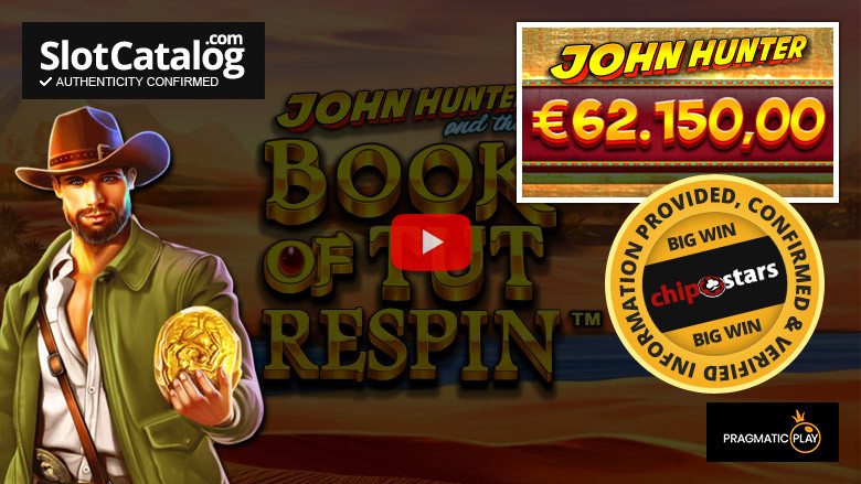 Слот John Hunter and the Book of Tut Respin Big Win, июнь 2023 г.