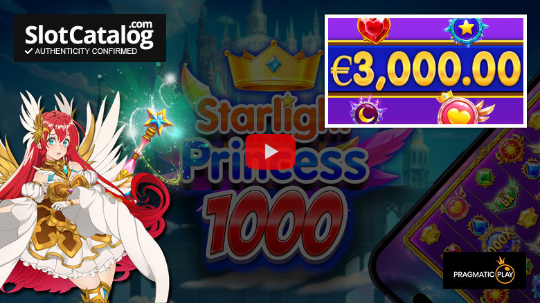 Большой выигрыш в слоте Starlight Princess 1000, апрель 2024 г.