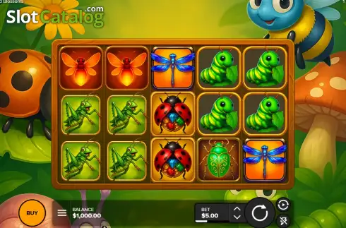 Скрин2. Bugs and Blossoms слот