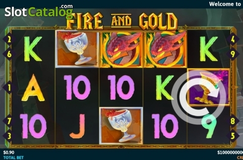 Скрин2. Fire and Gold слот