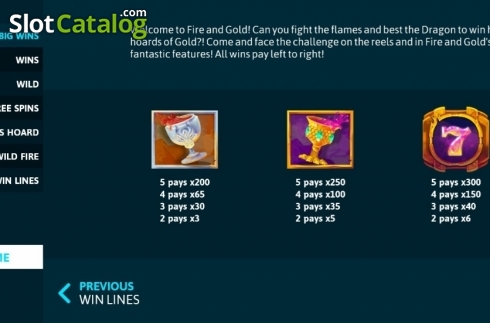 Скрин5. Fire and Gold слот