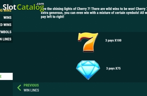 Скрин4. Cherry 7 слот