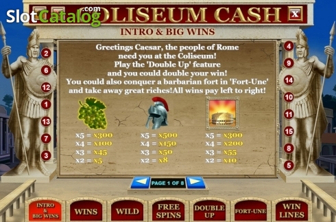 Скрин4. Coliseum Cash слот