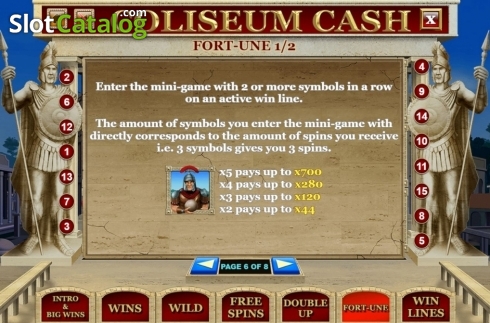 Скрин9. Coliseum Cash слот