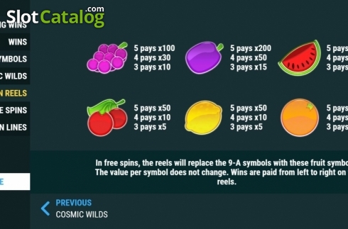 Скрин7. Cosmic Wilds слот