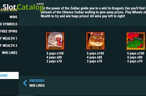 Скрин3. Dragon's Zen слот