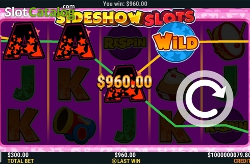 Скрин4. Sideshow Slots слот