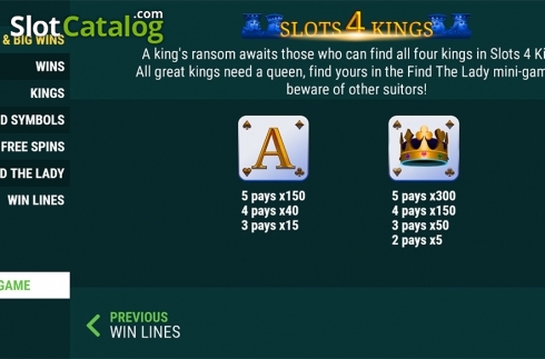 Скрин5. Slots 4 Kings слот