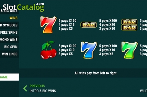 Скрин6. Wild Diamond Wins слот