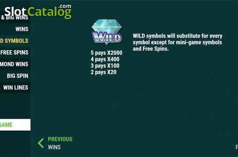 Скрин7. Wild Diamond Wins слот