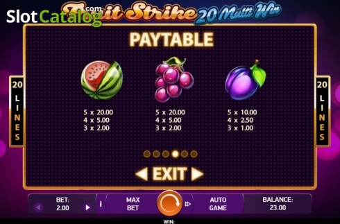 Скрин7. Fruit Strike: 20 Multi Win слот