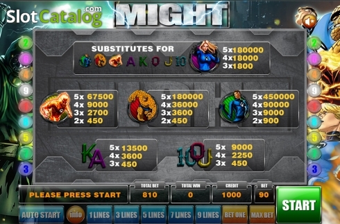 Скрин8. Might (GameX) слот