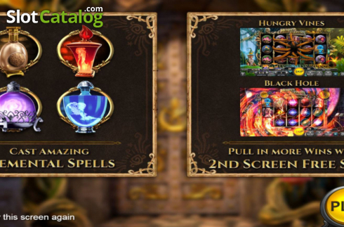 Скрин2. Merlin's Elements слот