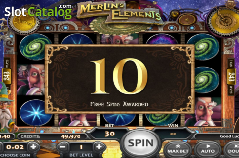 Скрин4. Merlin's Elements слот