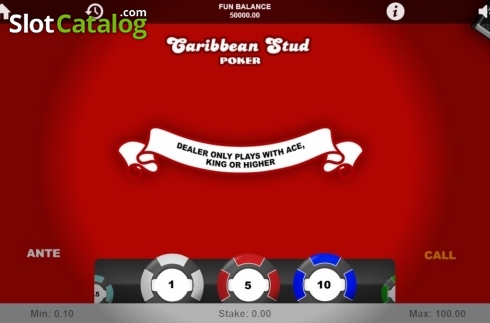 Скрин2. Caribbean Stud Poker (1X2gaming) слот