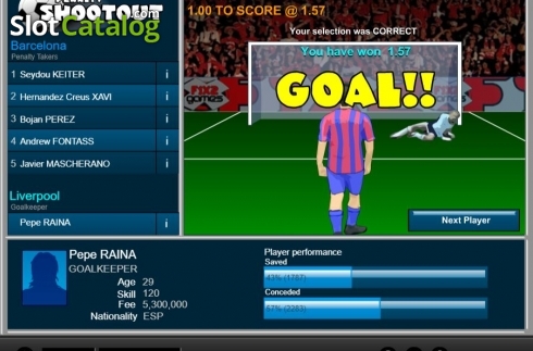 Скрин6. Penalty Shootout (1x2gaming) слот