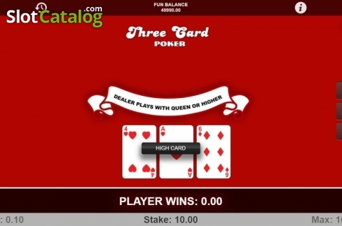 Скрин3. Three Card Poker (1X2gaming) слот