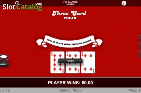 Скрин4. Three Card Poker (1X2gaming) слот