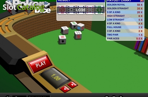 Скрин3. Poker Dice (1X2gaming) слот