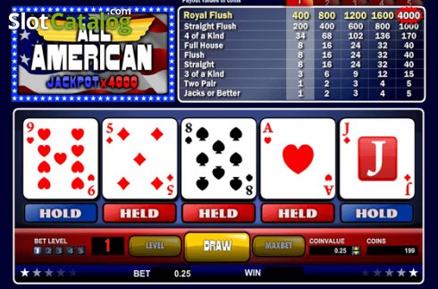 Скрин3. All American Poker (1x2gaming) слот