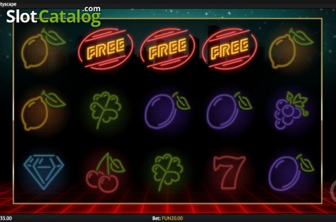 Скрин5. Neon Fruit Cityscape слот