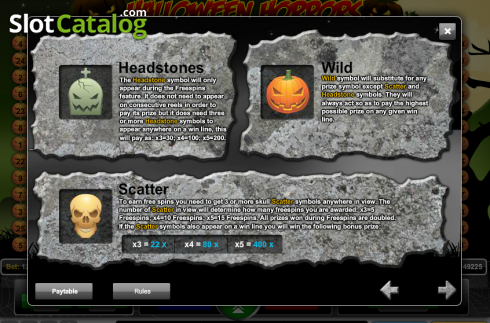 Скрин2. Halloween Horrors слот
