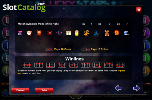Скрин2. Lucky Stars (1X2gaming) слот