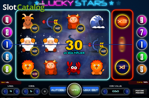 Скрин6. Lucky Stars (1X2gaming) слот