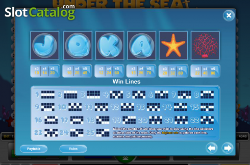 Скрин2. Under The Sea 1x2 слот
