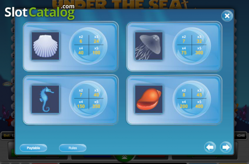 Скрин3. Under The Sea 1x2 слот