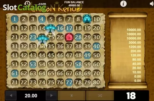 Скрин3. Tutan Keno слот