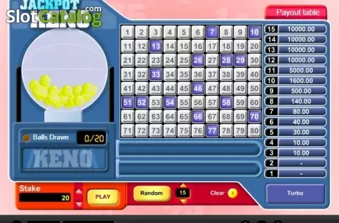Скрин3. Jackpot Keno слот