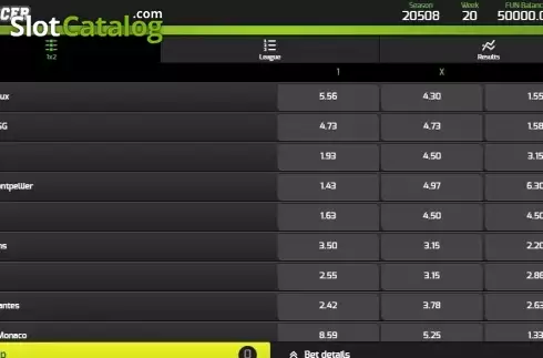 Скрин2. Virtual Soccer (1X2gaming) слот