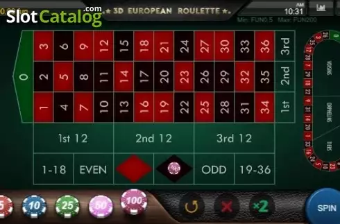 Скрин2. 3D European Roulette (IronDog) слот