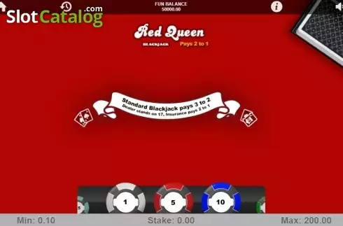Скрин2. Red Queen Blackjack слот