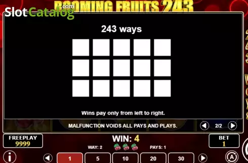 Скрин6. Booming Fruits 243 слот
