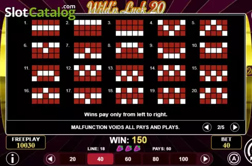 Скрин6. Wild'n Luck 20 слот