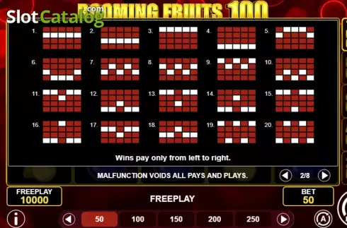 Скрин8. Booming Fruits 100 слот
