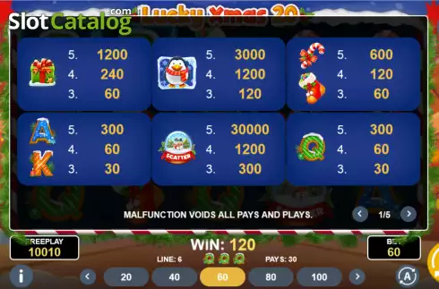 Скрин5. Lucky Xmas 20 слот